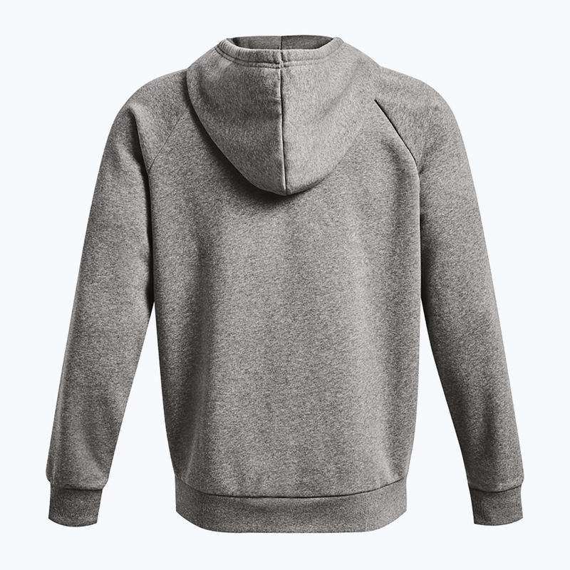 Men's Under Armour Rival Fleece FZ Hoodie castlerock light heather/white 6