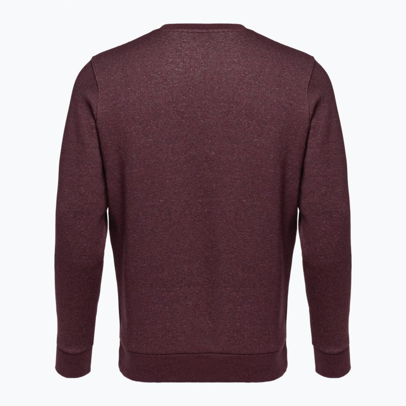 Men's Under Armour Essential Fleece Crew sweatshirt dark maroon/white 5