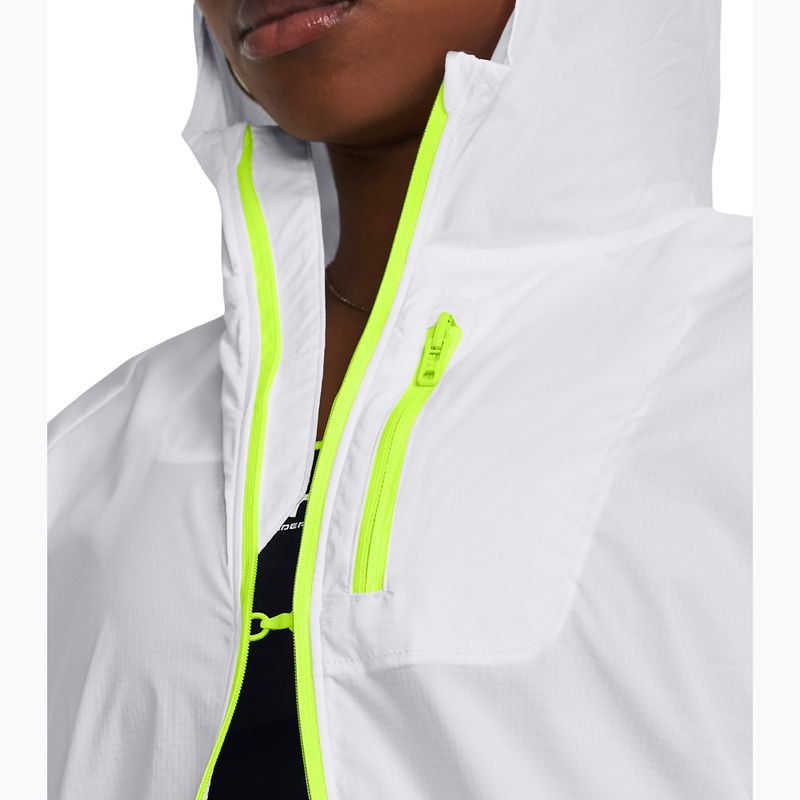 Under Armour Phantom Windbreaker women's running jacket white/high-vis yellow/high-vis yellow 3