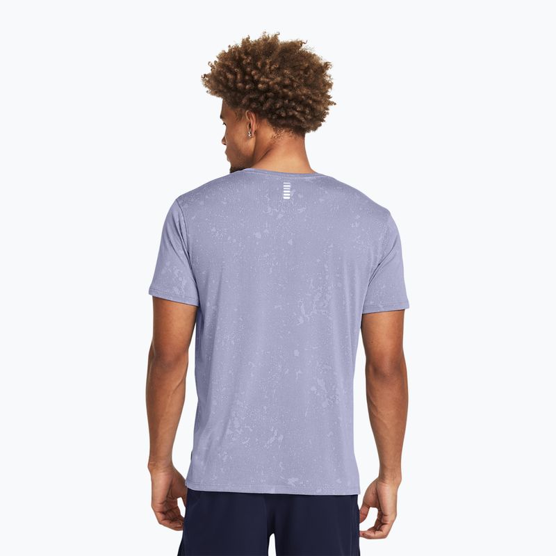Men's Under Armour Streaker Splatter running shirt celeste/starlight/reflective 2