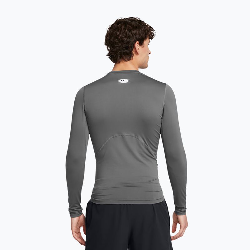 Men's Under Armour Heat Gear Armour Comp castlerock/white training longsleeve 2