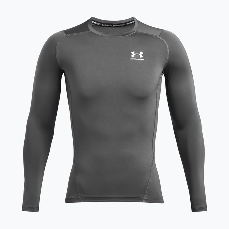 Men's Under Armour Heat Gear Armour Comp castlerock/white training longsleeve 3