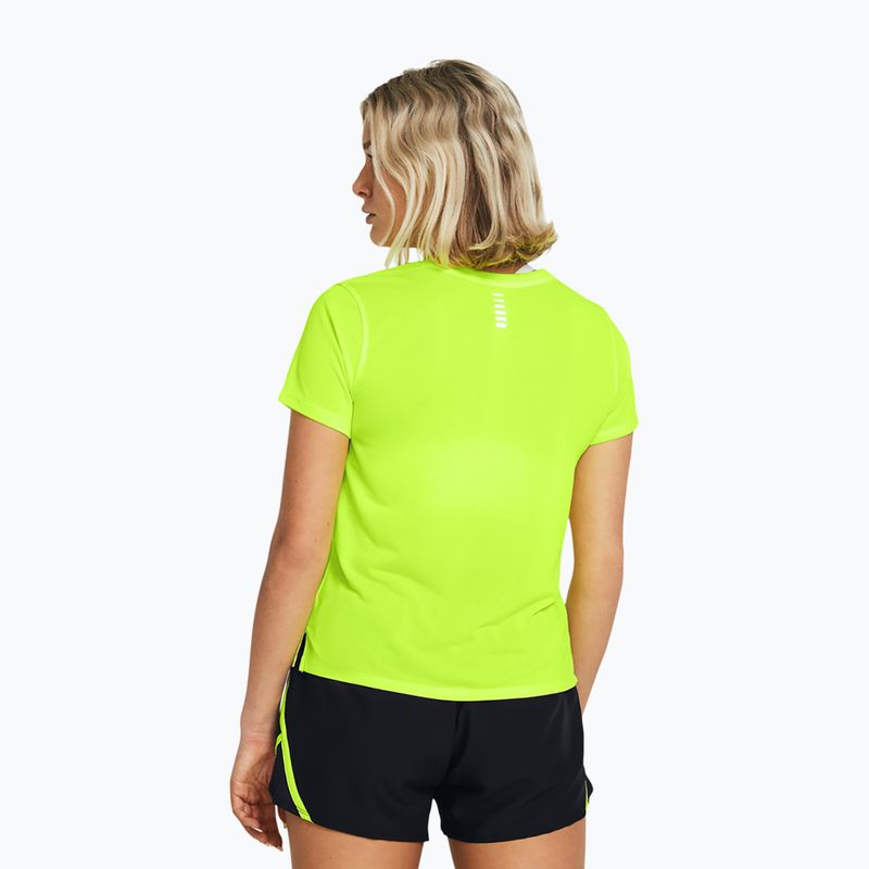 Women's running T-shirt Under Armour Launch high vis yellow/reflective 2