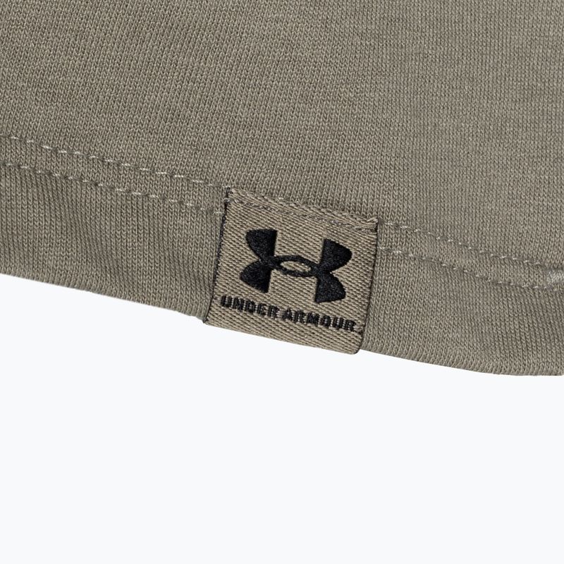 Under Armour Campus Boxy Crop taupe dusk/black women's training t-shirt 6