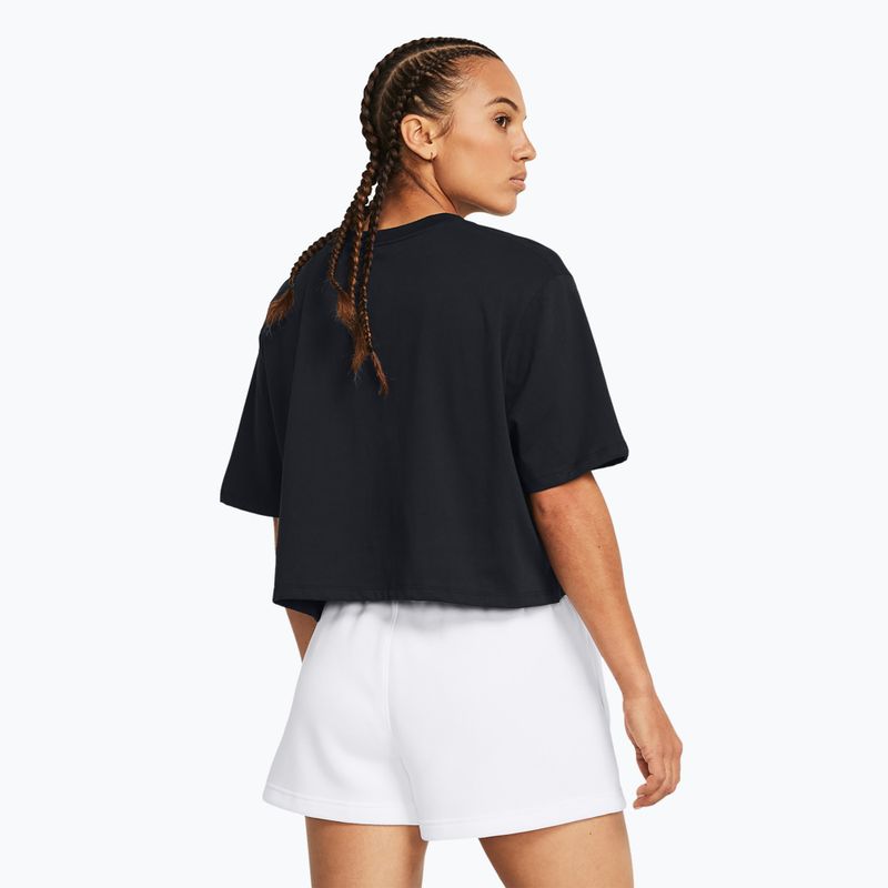 Under Armour Campus Boxy Crop black/white women's training t-shirt 2