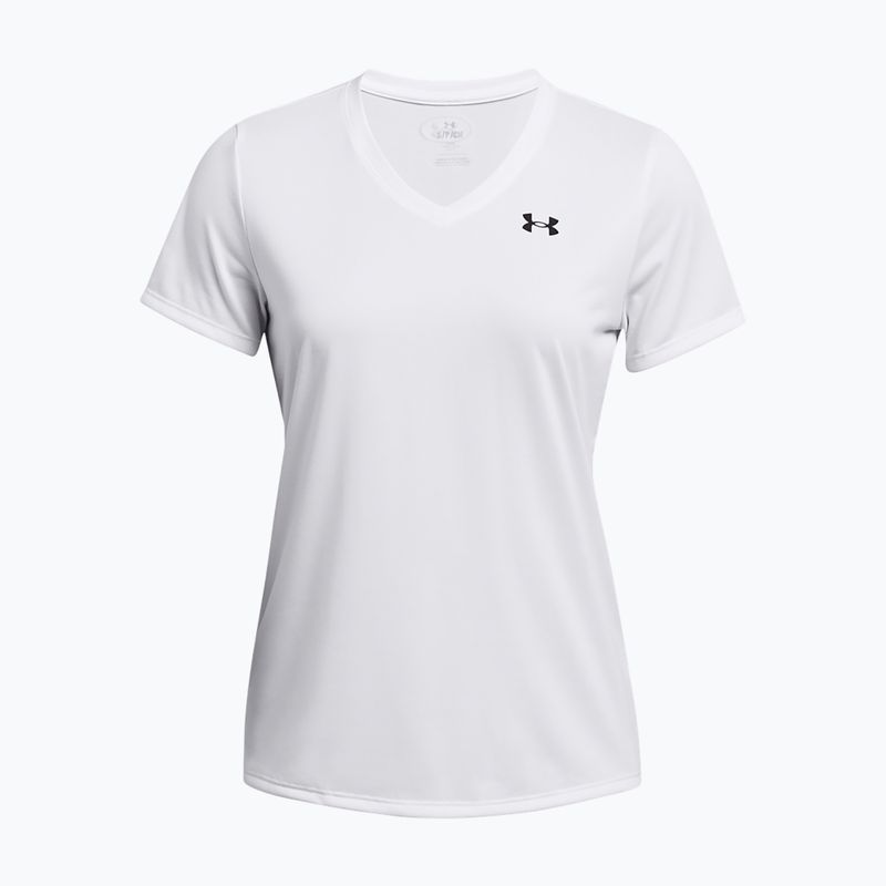 Women's training shirt Under Armour Tech SSV Solid white/black