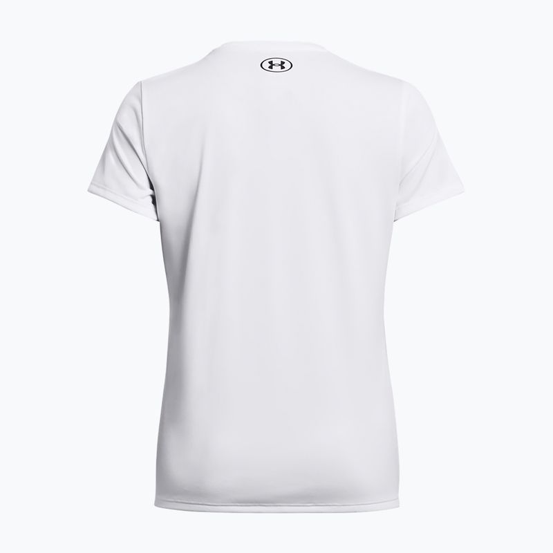 Women's training shirt Under Armour Tech SSV Solid white/black 2