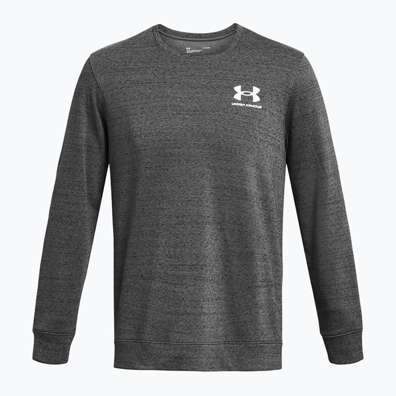 Men's Under Armour Rival Terry Lc Crew hoodie castlerock light heather/onyx white 3