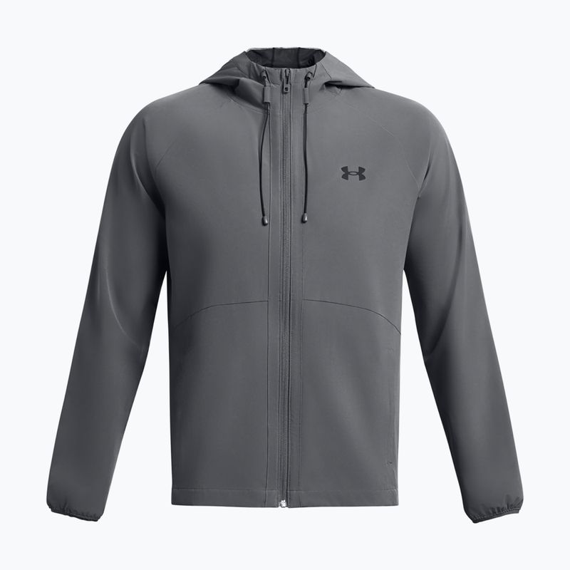 Men's Under Armour Stretch Woven Windbreaker jacket pitch gray/black 4