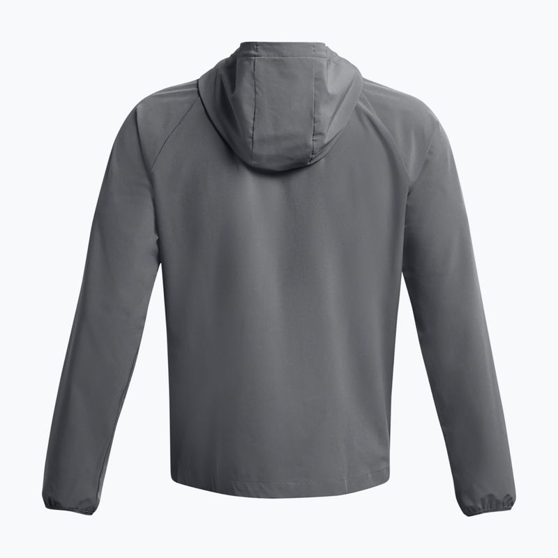 Men's Under Armour Stretch Woven Windbreaker jacket pitch gray/black 5