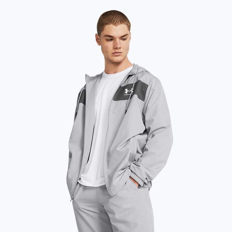 Men's Under Armour Sportstyle Windbreaker jacket mod gray/castlerock/white