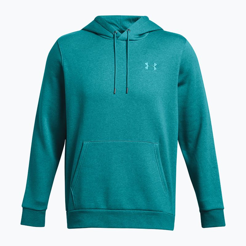 Men's Under Armour Essential Fleece Hoodie circuit teal light heather/circuit teal 5