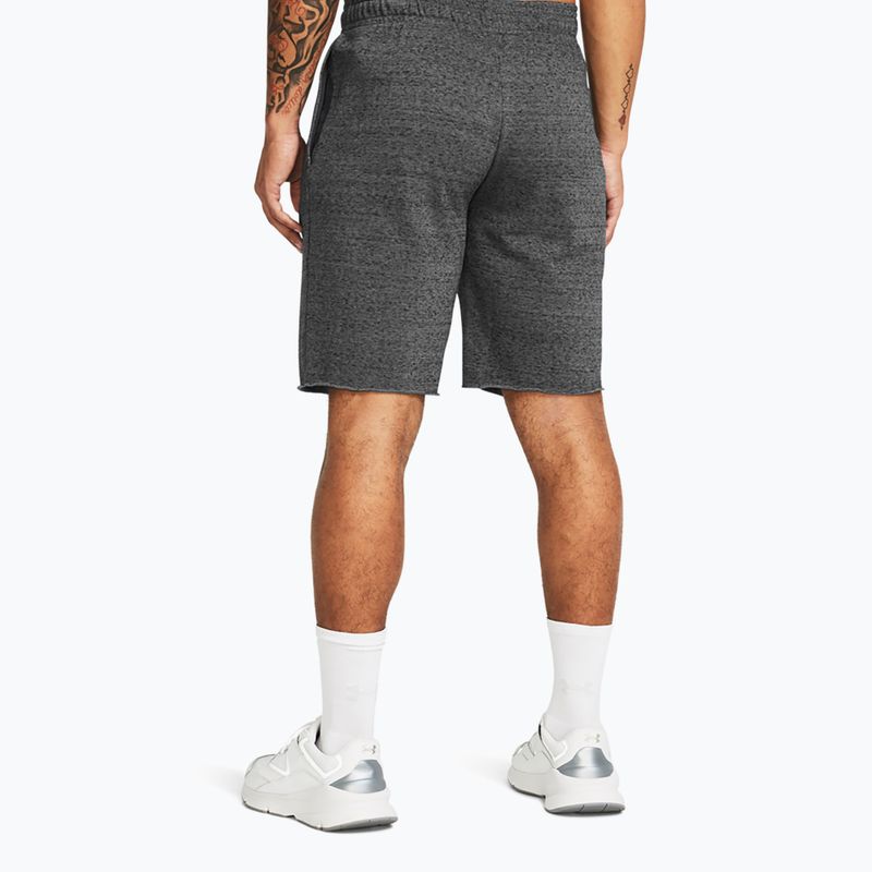 Under Armour Rival Terry men's training shorts castlerock light heather/onyx white 3