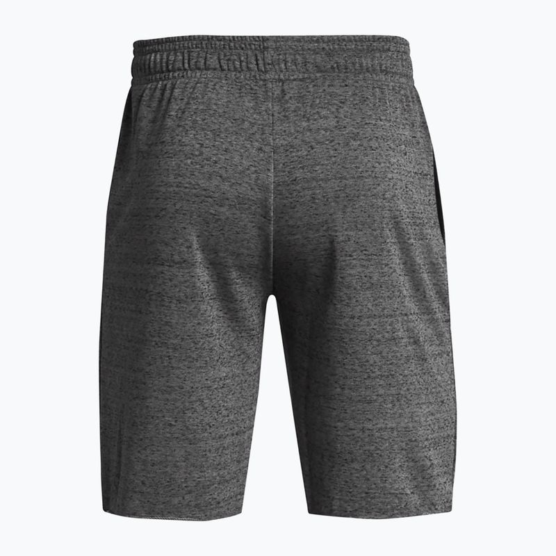 Under Armour Rival Terry men's training shorts castlerock light heather/onyx white 6