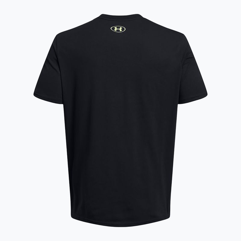 Men's Under Armour Boxed Sportstyle t-shirt black/high vis yellow 4