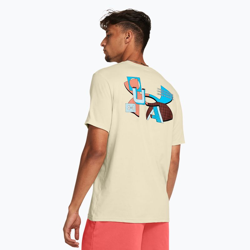 Men's Under Armour Colorblock Logo LC silt/coho T-shirt 2