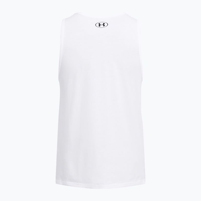 Men's tank top Under Armour Sportstyle Logo white/black 4