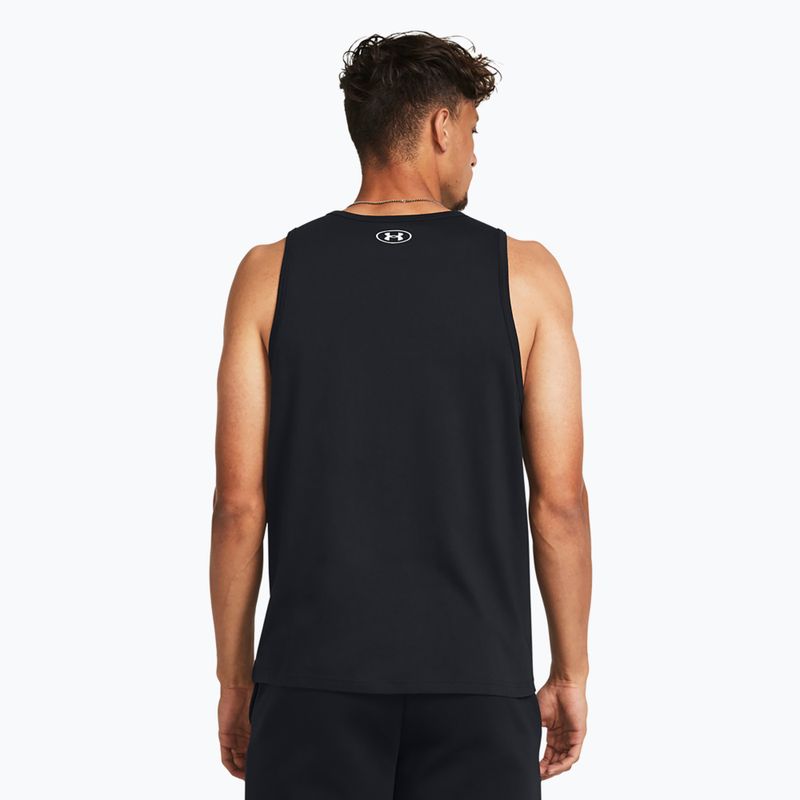 Men's tank top Under Armour Sportstyle Logo black/white 2