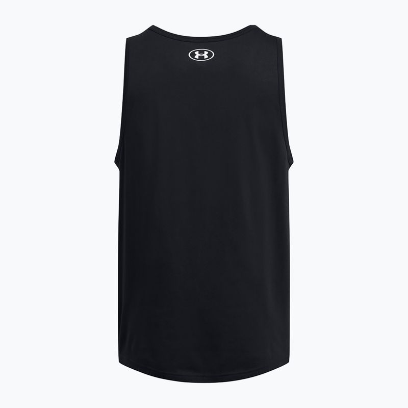 Men's tank top Under Armour Sportstyle Logo black/white 4