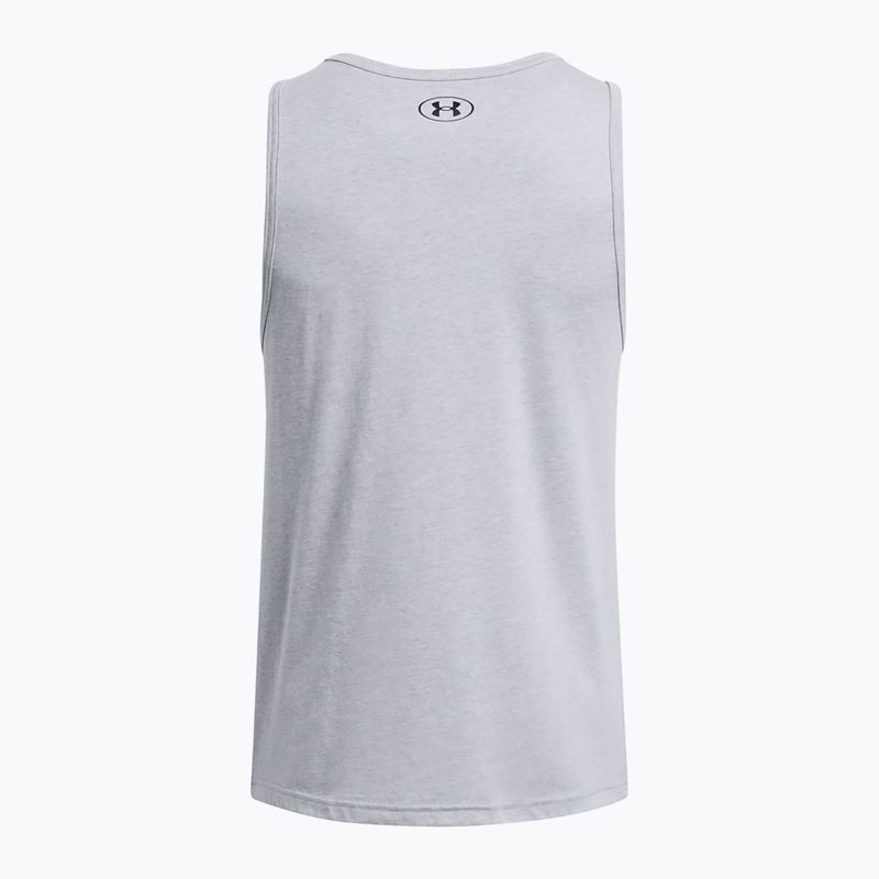 Men's tank top Under Armour Sportstyle Logo steel light heather/black 4