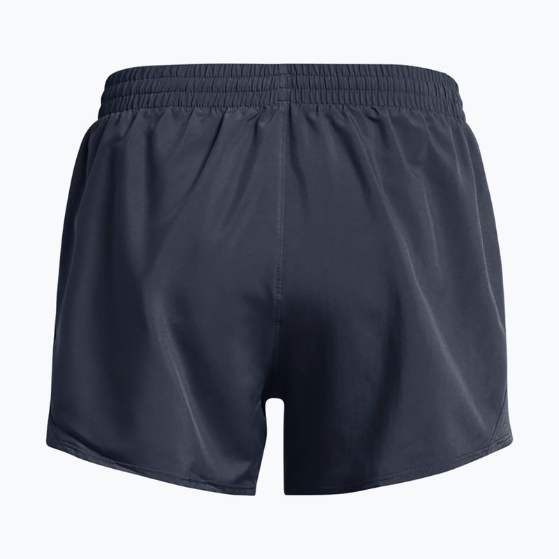 Women's running shorts Under Armour Fly By 3" downpour gray / downpour gray / reflective 6