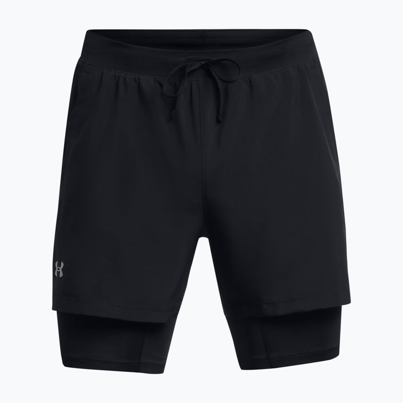 Men's Under Armour Launch 5" 2in1 running shorts black/black/reflective 5