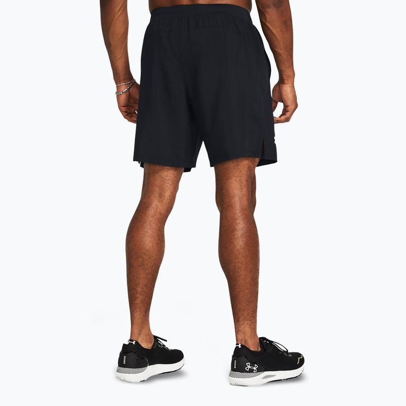 Under Armour Launch 7" men's running shorts black/black/reflective 3