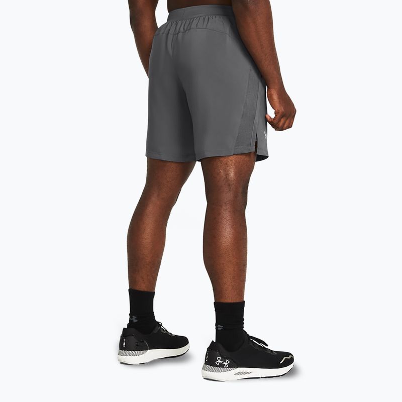 Men's Under Armour Launch 7" castlerock/castlerock/ reflective running shorts 3