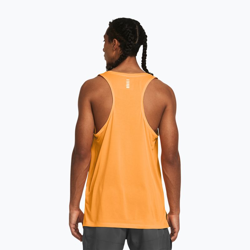 Men's Under Armour Streaker Singlet nova orange/reflective running tank top 2