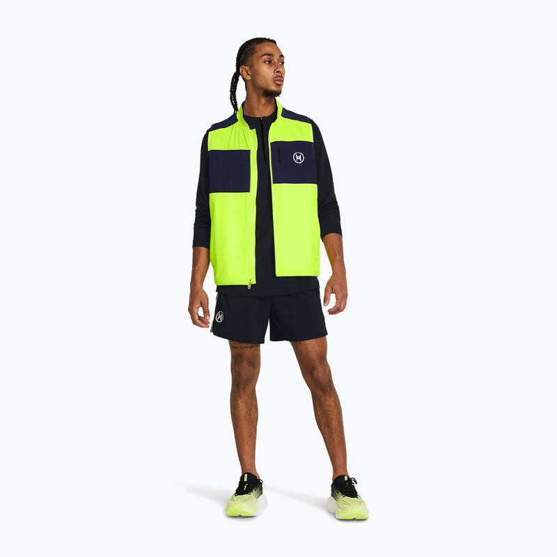 Men's Under Armour Run Everywhere high-vis yellow/midnight navy/white running vest 2