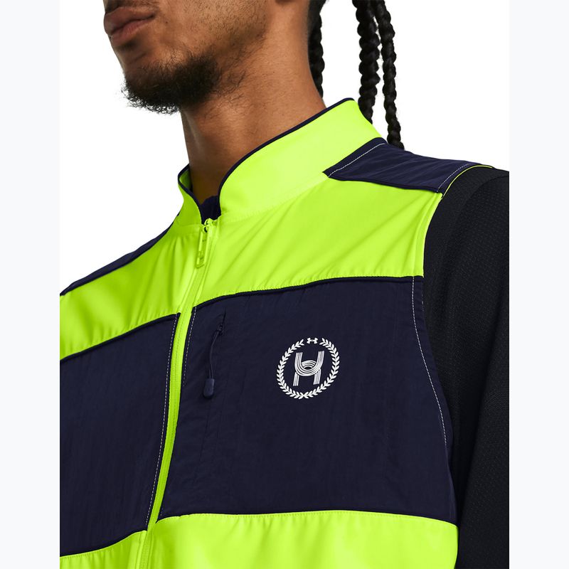 Men's Under Armour Run Everywhere high-vis yellow/midnight navy/white running vest 4