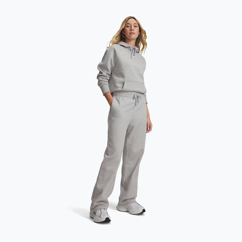 Women's trousers Under Armour Rival Fleece Straight Mod gray light heather/white 2