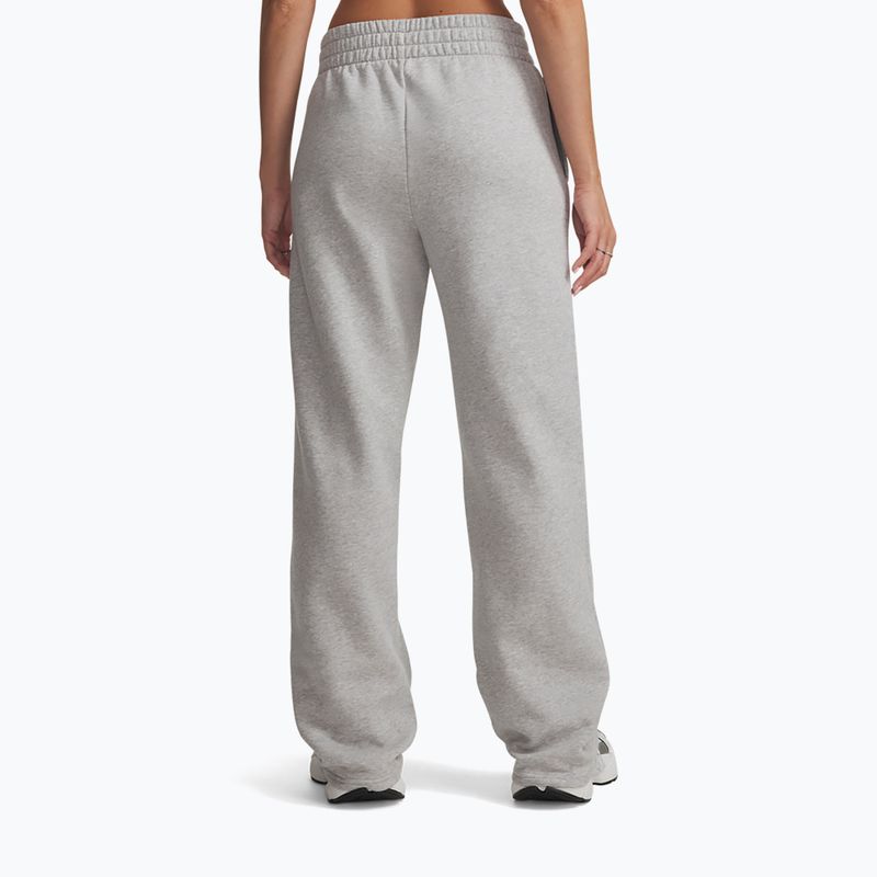 Women's trousers Under Armour Rival Fleece Straight Mod gray light heather/white 3