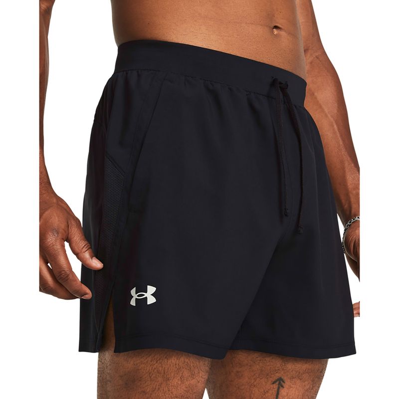 Men's Under Armour Lanch 5" running shorts Unlined black / black / reflective 4