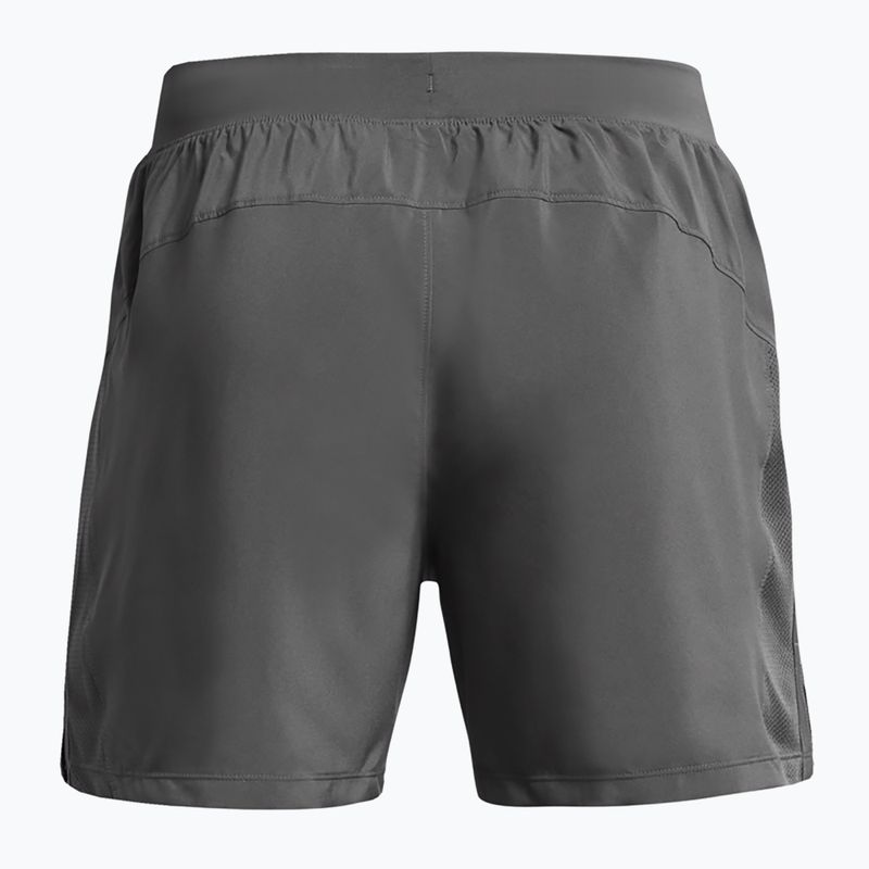 Men's Under Armour Launch 5" castlerock/castlerock/ reflective running shorts 2