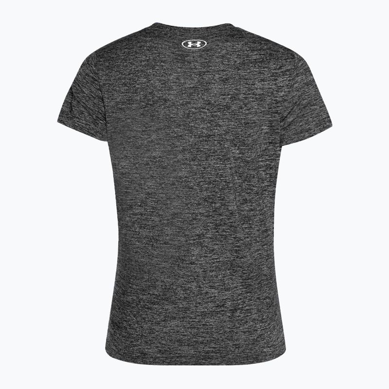 Under Armour Tech V-Twist black/white women's training t-shirt 4