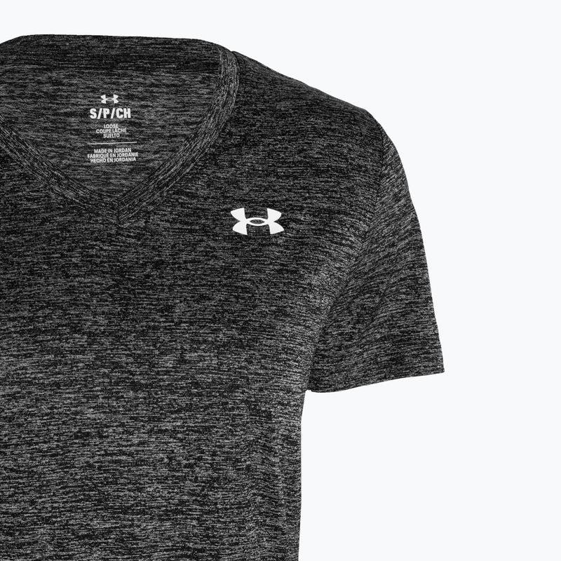 Under Armour Tech V-Twist black/white women's training t-shirt 5