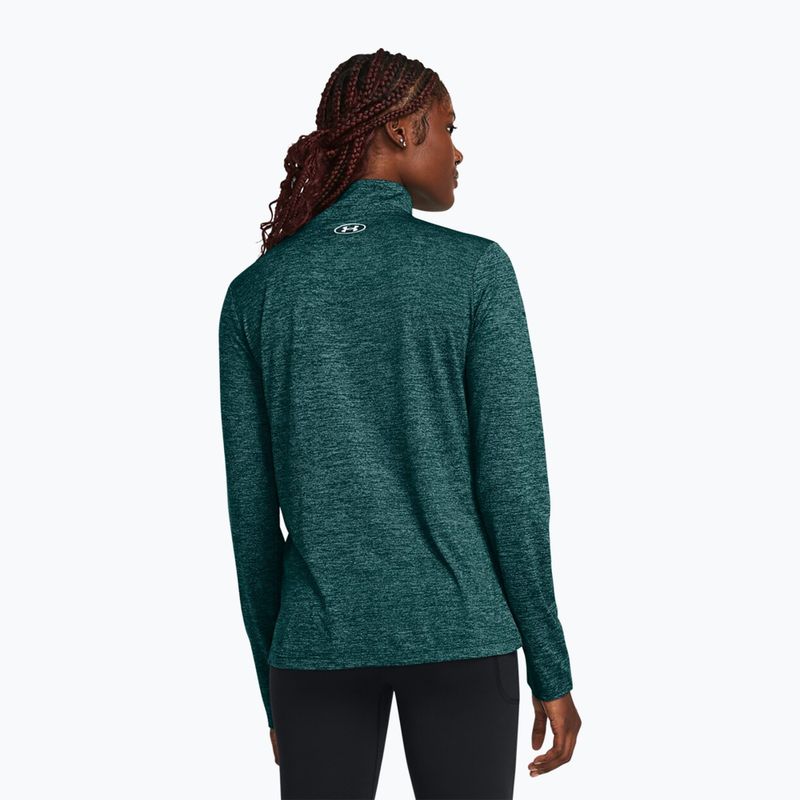 Women's Under Armour Tech 1/2 Zip-Twist hydro teal/white sweatshirt 2