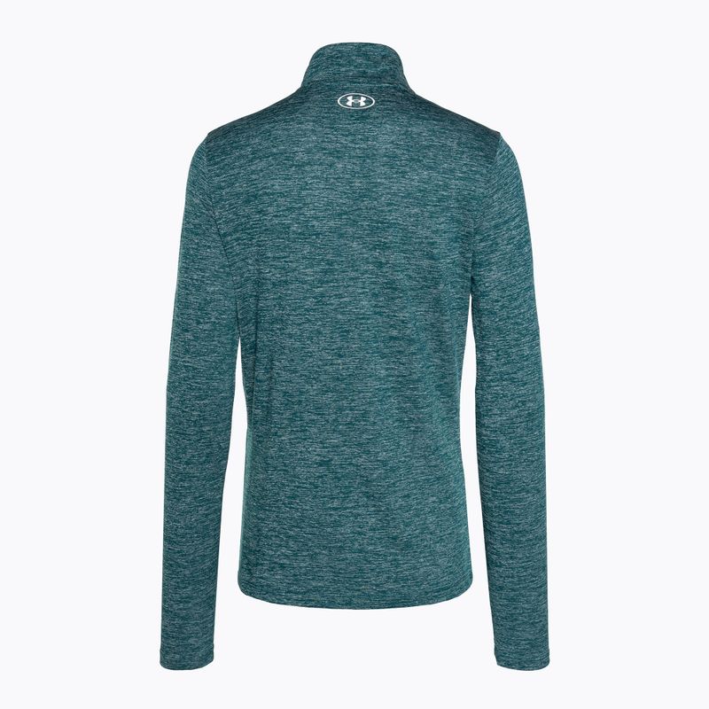 Women's Under Armour Tech 1/2 Zip-Twist hydro teal/white sweatshirt 4