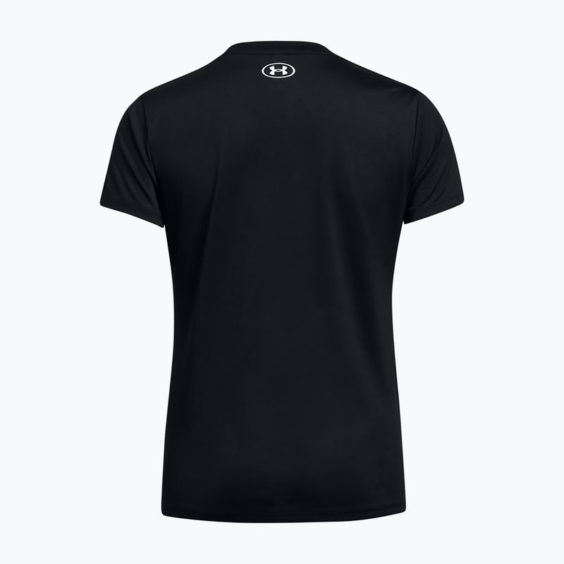 Women's training shirt Under Armour Tech SSV Solid black/white 2