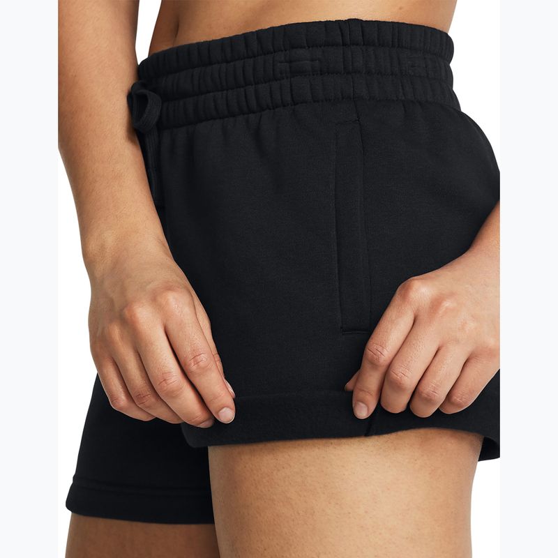 Under Armour Rival Fleece women's training shorts black/white 4