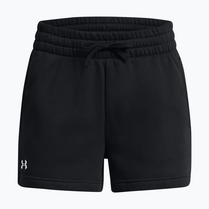 Under Armour Rival Fleece women's training shorts black/white 5