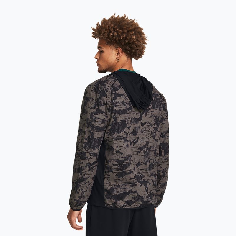 Men's jacket Under Armour Project Rock Iso Tide Hybrid brown 2
