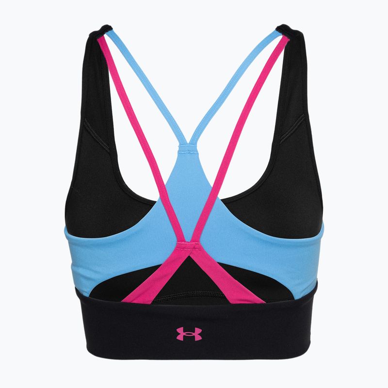 Under Armour Project Rock LG Grind Sportlette women's training leggings black/viral blue/astro pink 2