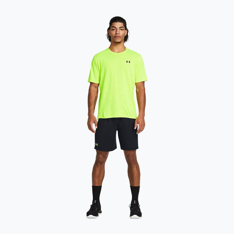 Under Armour Tech Vent men's training shorts black/high-vis yellow/high-vis yellow 2
