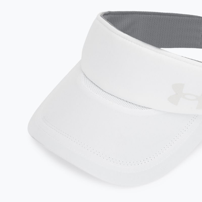 Women's running visor Under Armour Launch white/black/distant gray 3