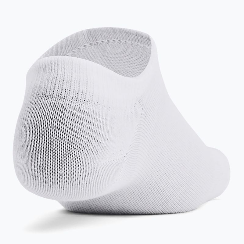 Under Armour Essential No Show 6 Pack training socks white/white/halo gray 3