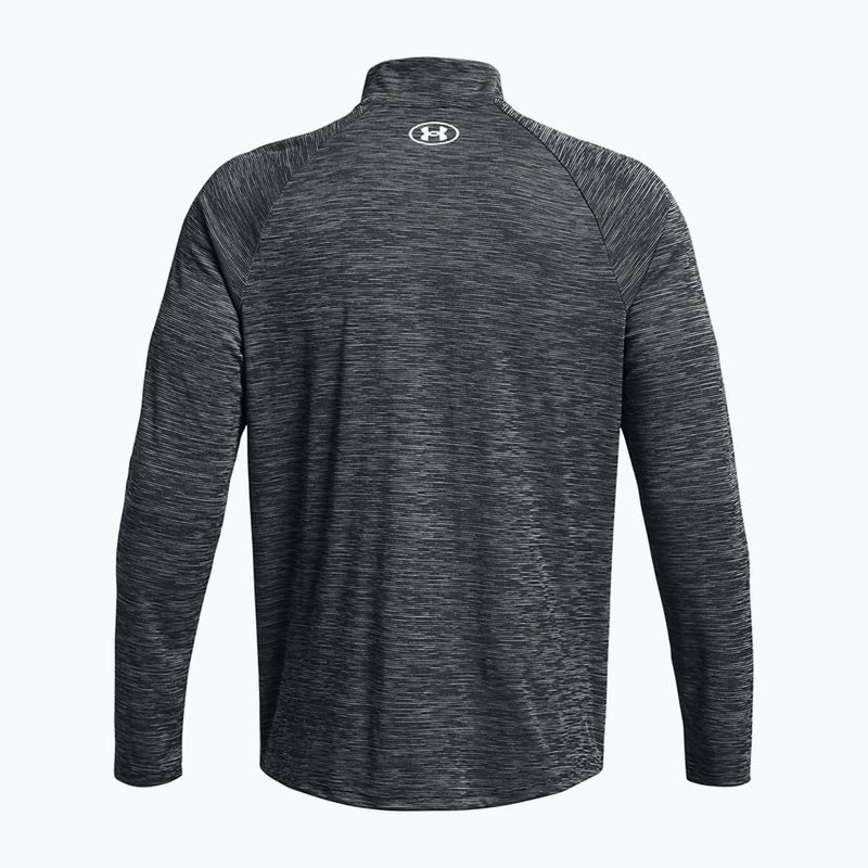 Men's sweatshirt Under Armour Tech Textured 1/2 Zip LS black/white 2