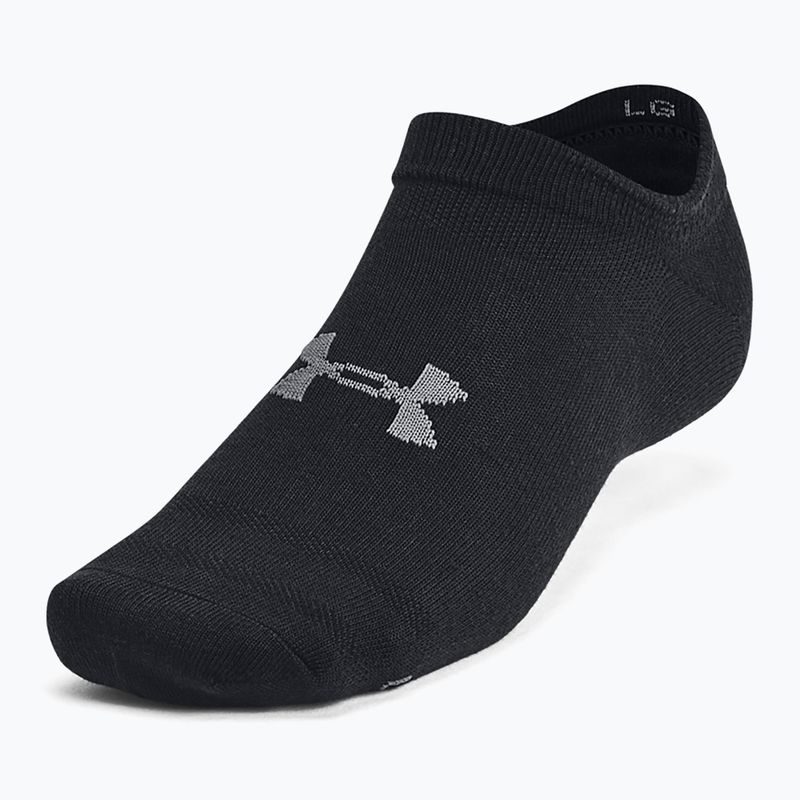 Under Armour Essential No Show 6 Pack training socks black/black/castlerock 2