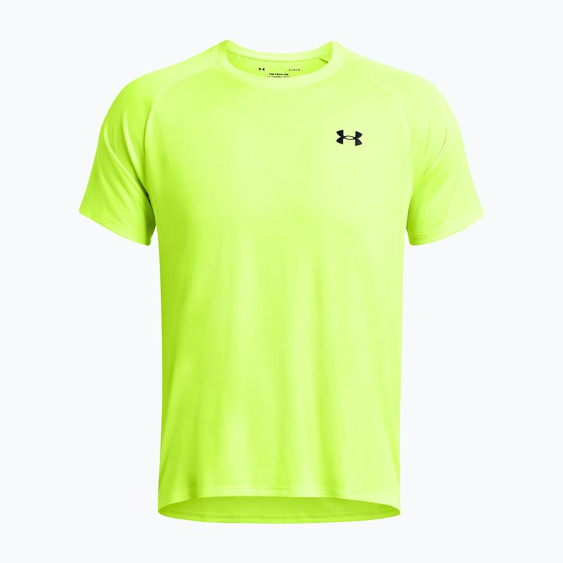 Men's Under Armour Tech Textured high vis training t-shirt yellow/black 4